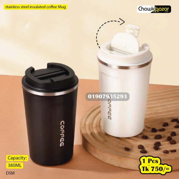 Stainless Steel Snsulated Coffee Mug - Image 1