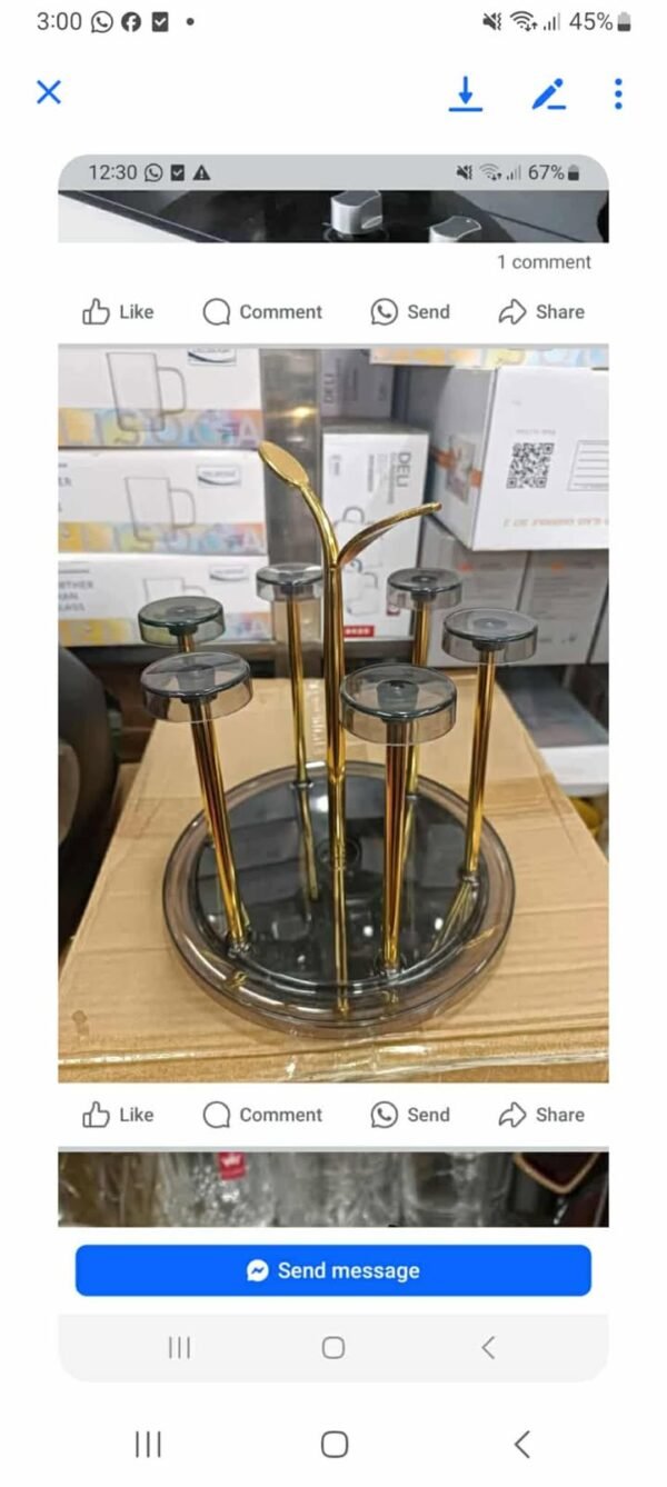 6 Holl Glass Stand Holder - Image 1