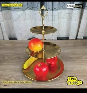 3 layer Steel Cake Dish