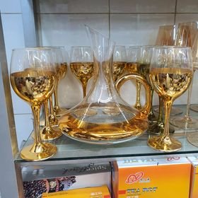 7pcs Golden juice jug set AYSH