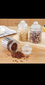 3pcs Glass jar step Degine 300ml 00609