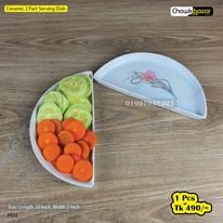 2pcs cermic salad dish