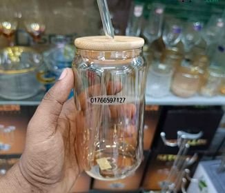 440382456_2125825487780806_3248678792520147275_n Golden juice pot with strow w/lid hdv 450ml - Image 1