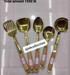 5pcs Golden curry spoon set HR