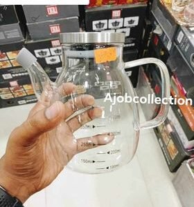 550ml Glass oilpot steel lid SE