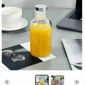 250ml  Time Manage glass water bottle 00758