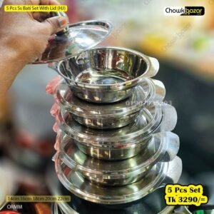 5pcs ss bati set with lid HJ