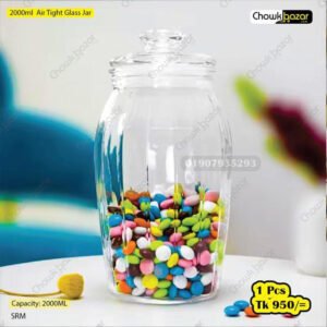 2000ml air tight glass jar step