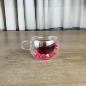 150ml Double wall coffee mug (Flower)