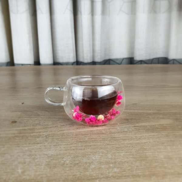 150ml Double wall coffee mug (Flower) - Image 1