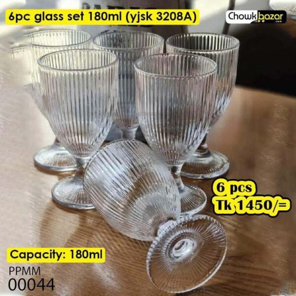 6pcs Glass set 180ml (Yjsk 3208A) - Image 1