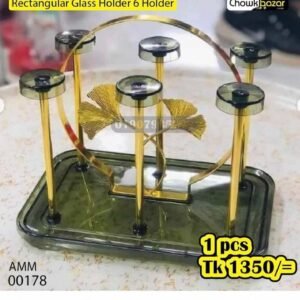 rectangular glass 6 holder 00178