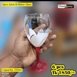 6 pcs juice and water glass 00236