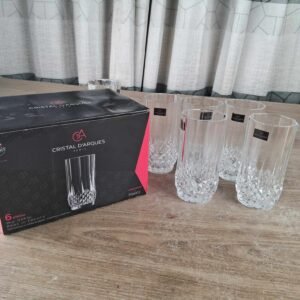6pcs Cristal D'arques Water glass (France)