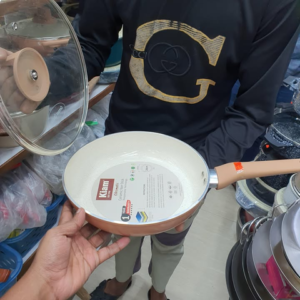 kiam ceramic coating fry pan with lid 24cm