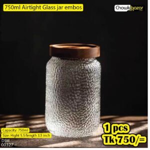 750 ml airtight glass embos 327