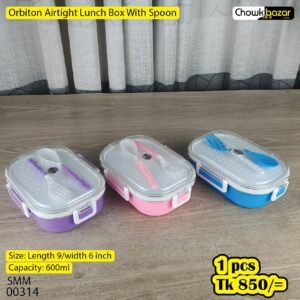 orbiton airtight lunch box with spoon 00314
