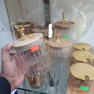 3pcs airtight glass jar deer lid hdv 00680