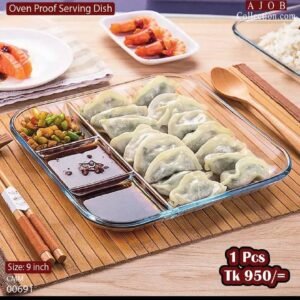 9Inchi Square Oven Proof Divaider Dish 00691
