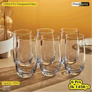 520Ml 6 Pcs Transparent Glass 00733