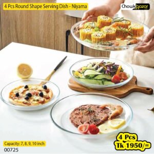 Niyama 4pcs round serving plate 00725