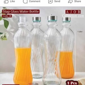 1 liter long glass water bottle Jb