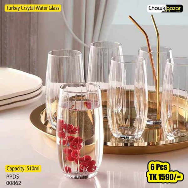 Turkey Crsytal Water Glass 00862 - Image 1