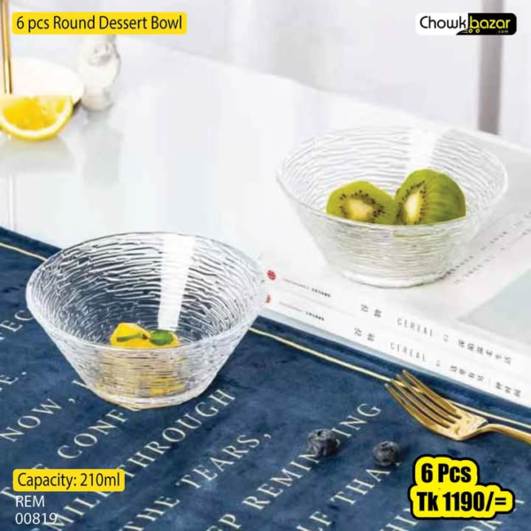 6 pcs Round Desert Bowl 00819 - Image 1