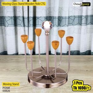 Moving Glass Stand Wooden Nob CTG 00826