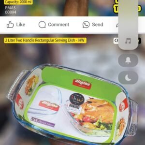 2 Liter Two Handel Rectangular Suerving Dish IHW 00883