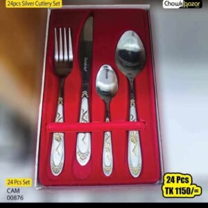 24 Pcs Silver Cutlery Set00876