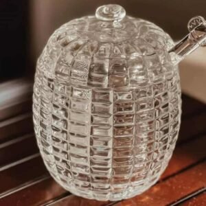Glass Honey Jar - Round 00998
