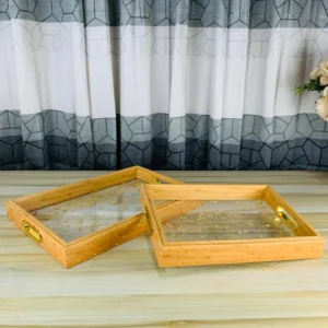 2pcs Set Acrylic Bembbo Serving Trey 01154