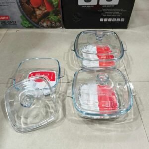 3pcs Finix Square Serving dish with lid 00999