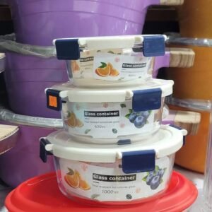 3Pcs oven proof bati set round