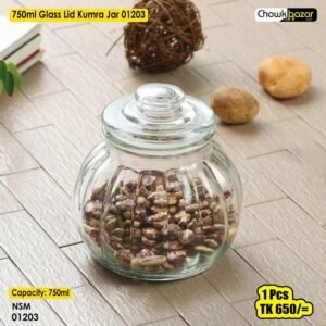 750Ml Glass Lid Kumra Jar 01203