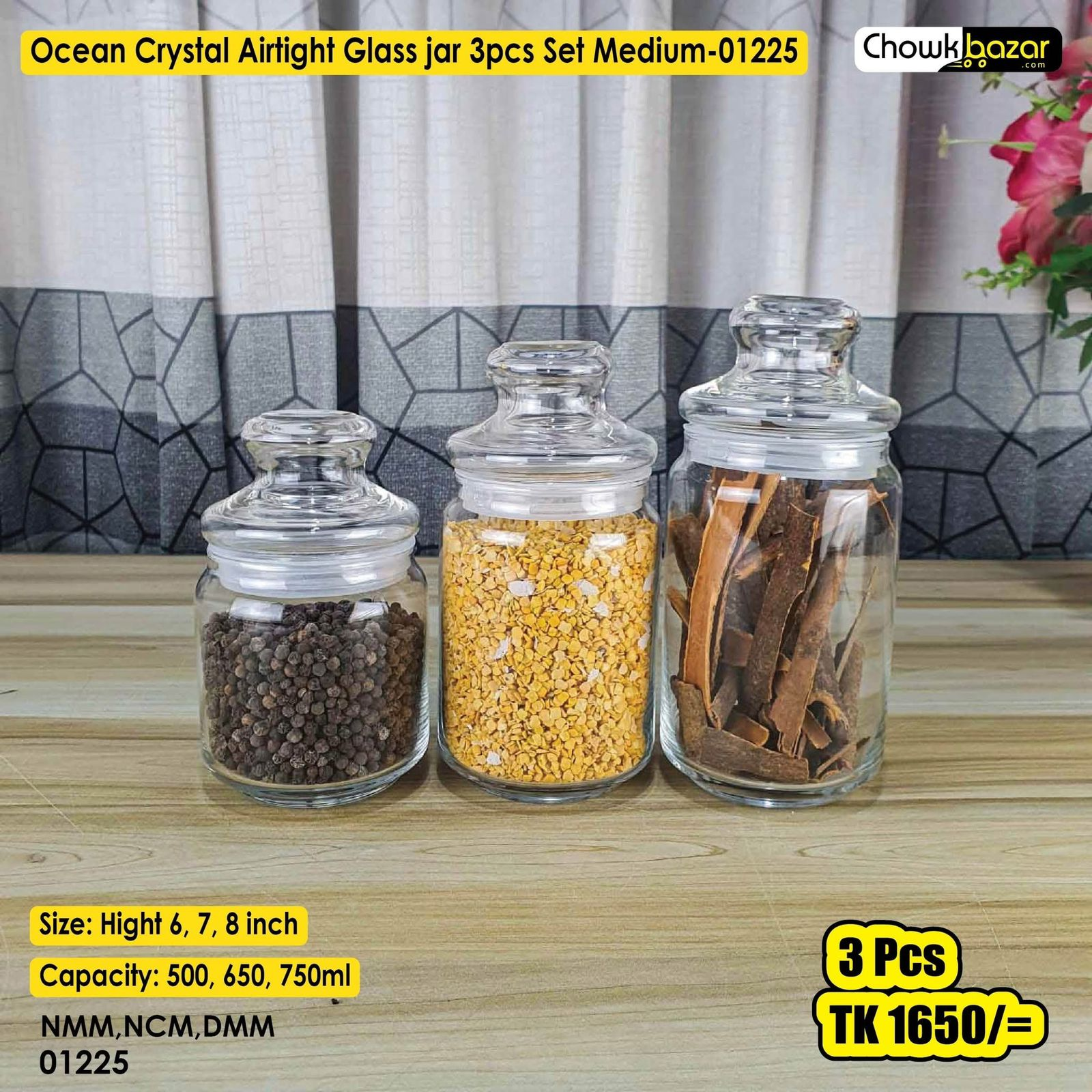 536811999_1133733398850572_2332945226500103754_n Ocean Crystal Airtight Glass Jar 3pcs Set Medium- 01225 - Image 1