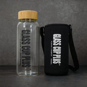 Glass Cup Plus Wooden Lid 01272