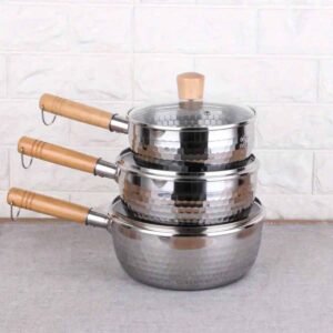 Stainless Steel Milkpan with Glass lid 01438